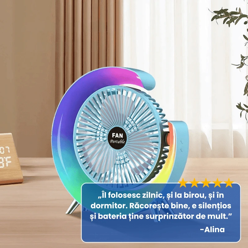 VENTILATOR PORTABIL RGB 6