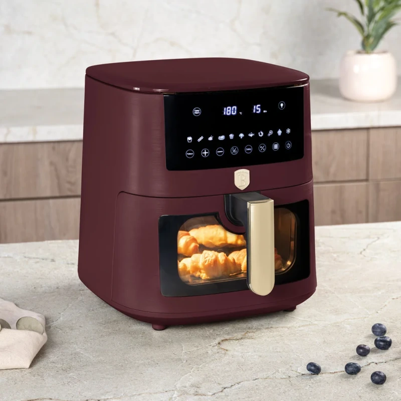 AIRFRYER CU ECRAN DIGITAL SI FEREASTRA VIZIBILA (8 L), BORDEAUX BH/9606 5