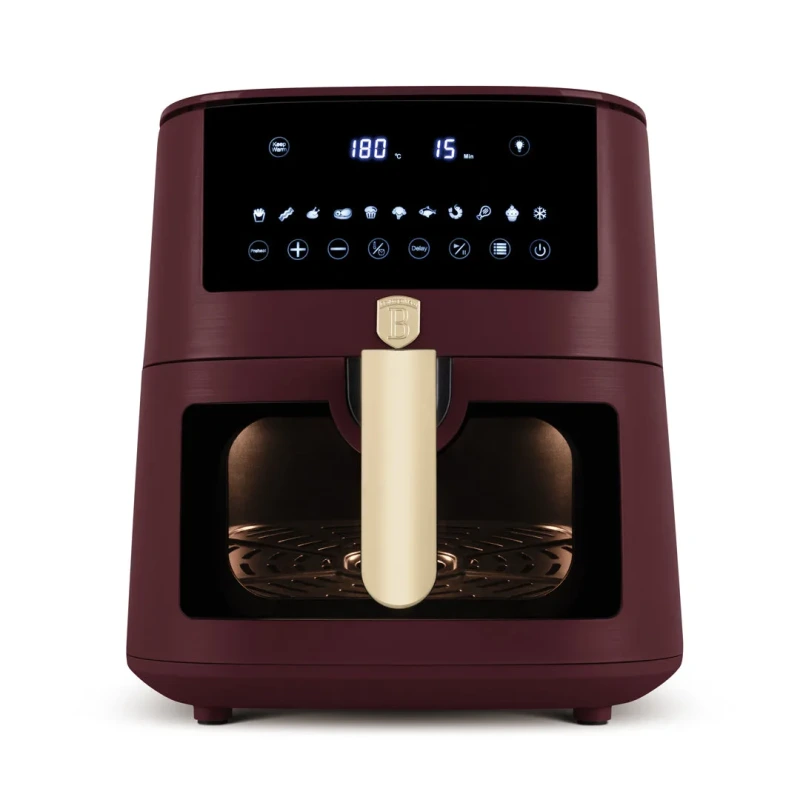 AIRFRYER CU ECRAN DIGITAL SI FEREASTRA VIZIBILA (8 L), BORDEAUX BH/9606 1