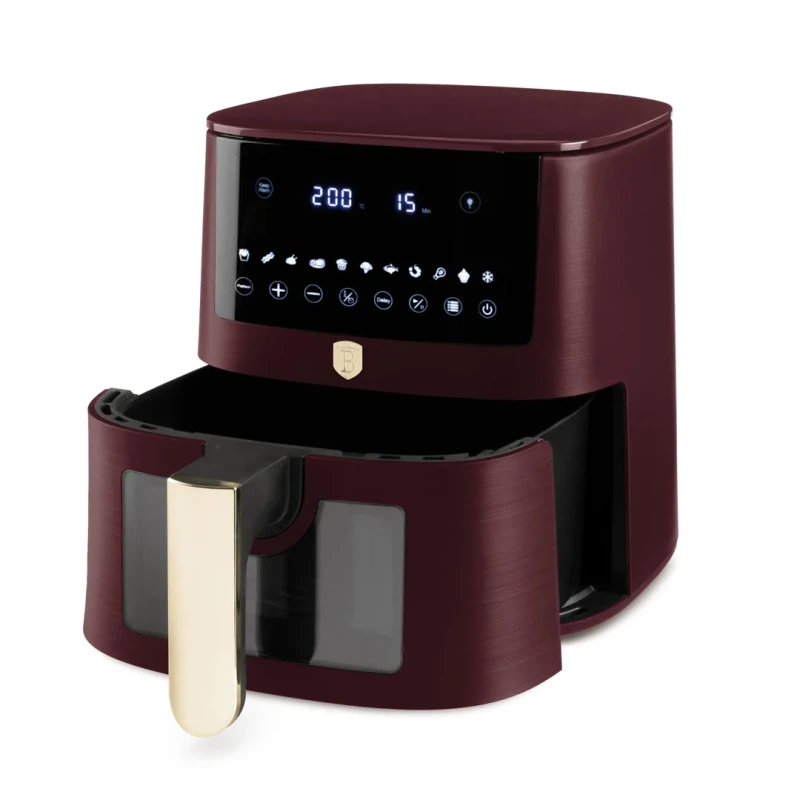 AIRFRYER CU ECRAN DIGITAL SI FEREASTRA VIZIBILA (8 L), BORDEAUX BH/9606 4