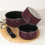 SET VASE DE GATIT 13 PIESE, NEGRU-ROSE GOLD MONACO BH/8249N 5